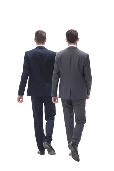 Rear view. two businessmen confidently stepping forward — Stock Photo, Image