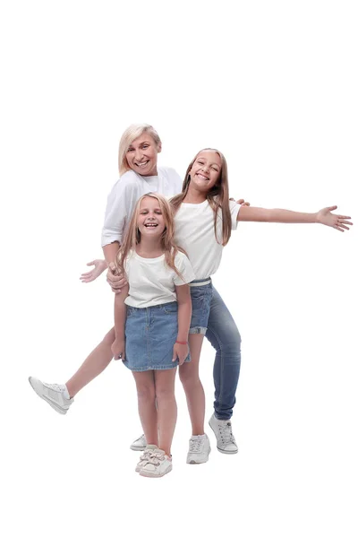 Em pleno crescimento. retrato de uma família feliz  . — Fotografia de Stock