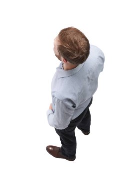 üst görünüm. emin iş adamı ileriye dönük