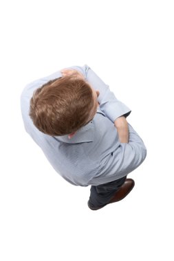 üst görünüm. emin iş adamı ileriye dönük