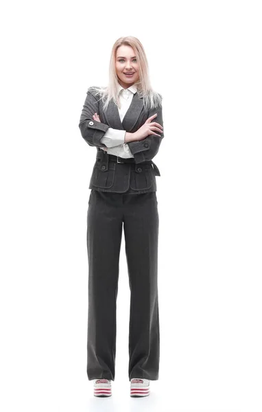 Full-length portrait of young business woman — Stock Photo, Image