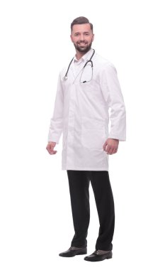 Tam gelişim. Başarılı bir doktor steteskoplu bir terapisttir.