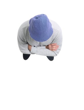 üst görünüm .yakışıklı spor adam kameraya bakıyor