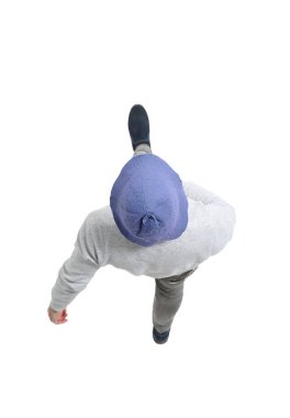 üst görünüm .yakışıklı spor adam kameraya bakıyor