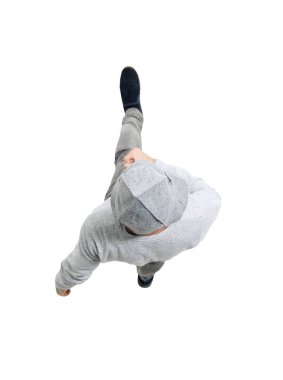 üst görünüm .yakışıklı spor adam kameraya bakıyor