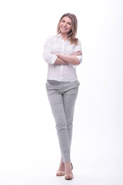 tam büyüme. Kendine güvenen genç iş kadını