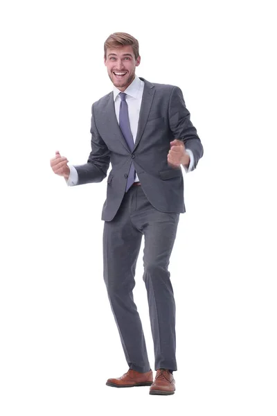 Em pleno crescimento. retrato de um homem de negócios feliz . — Fotografia de Stock