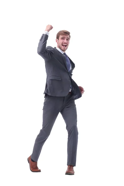 En pleno crecimiento. retrato de un hombre de negocios feliz . — Foto de Stock