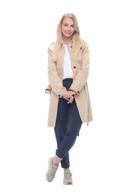 tam büyüme. gündelik giysiler içinde genç iş kadını