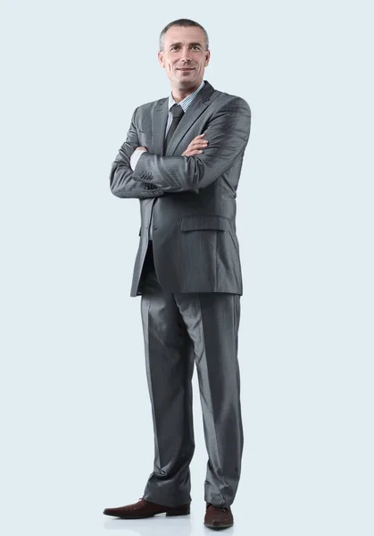 I full tillväxt. Porträtt av modern business man. — Stockfoto