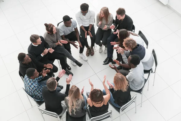 Conceito de reunião de escuta de treinamento de equipe de negócios — Fotografia de Stock