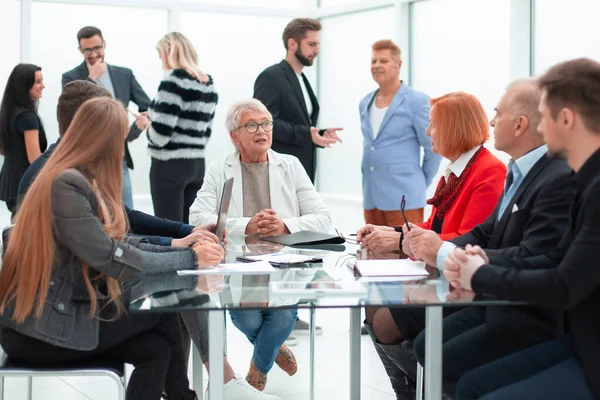 Business People Bijeenkomst Communicatie Discussie Werkbureau — Stockfoto