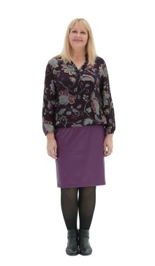 Yetişkin yaşlı bir kadın.