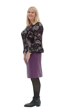 Yetişkin yaşlı bir kadın.