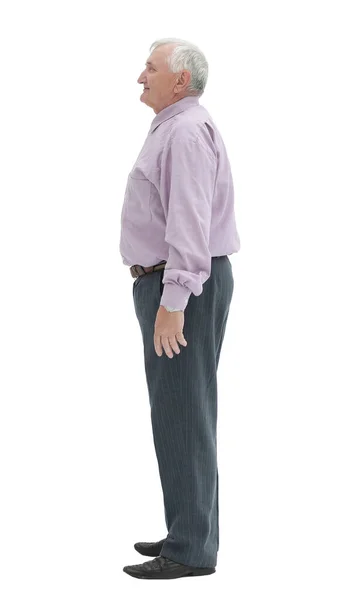 Pełnowymiarowy profil siwego mężczyzny — Zdjęcie stockowe