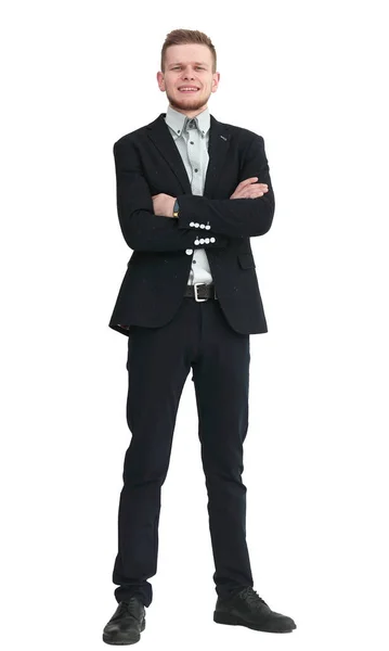 Full-length. a young man in a business suit. — Stock Photo, Image