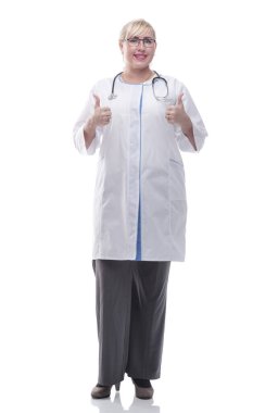 Dostane bir bayan doktor sana bakıyor.