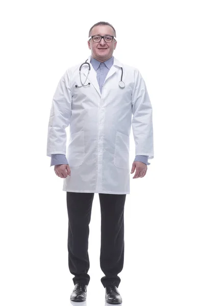 In full growth. friendly male doctor looking at you — Stock Photo, Image