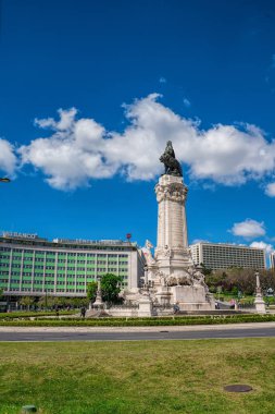 Lizbon, Portekiz, 01 - 2018 olabilir. Marquis of kim eski şehir Lizbon Lizbon Portekiz 1755 depremden sonra yeniden Pombal Başbakan anıt