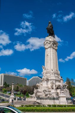 Lizbon, Portekiz, 01 - 2018 olabilir. Marquis of kim eski şehir Lizbon Lizbon Portekiz 1755 depremden sonra yeniden Pombal Başbakan anıt