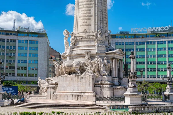 Lisbon Portugal May 2018 Памятник Маркизу Помбалу Премьер Министру Который — стоковое фото