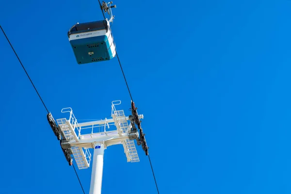 Lisbon Portugal May 2018 Lihat Dari Mobil Kabel Ride Parque — Stok Foto