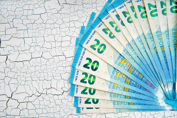 Euro Bargeld Hintergrund Stapel Von Euro Banknoten Aus Papier Als — Stockfoto