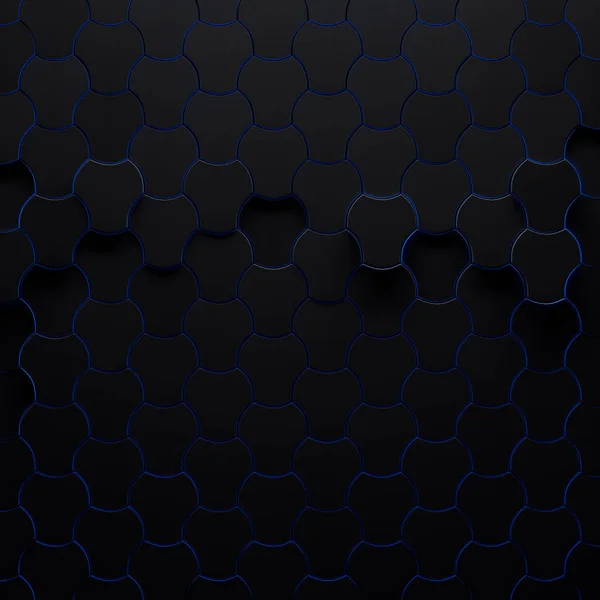 Dark Blue Glowing Background Illustration — Stock Photo, Image