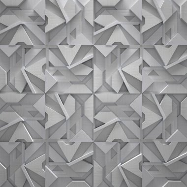 Şık oyma alüminyum metal arka plan (3d çizim)