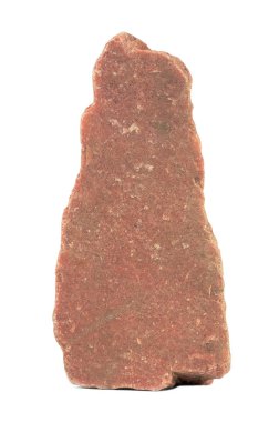 Beyaz arka plan üzerinde izole kırmızı granit taş