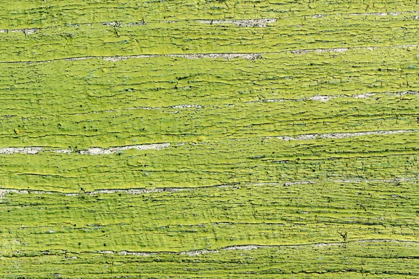 Bright Green Peeling Cracked Paint Texture — Stock Photo, Image