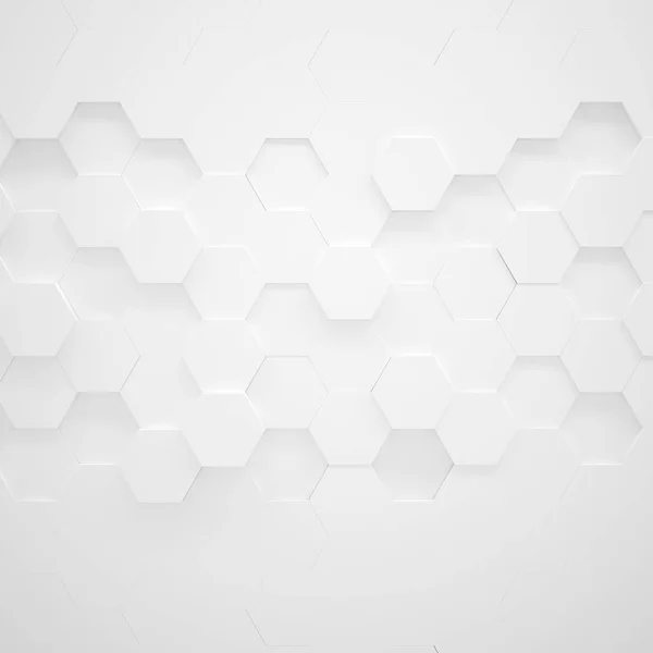 Vitt Hexagon Textur Med Kopia Utrymme Illustration — Stockfoto