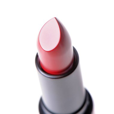 Beyaz arkaplanda kırmızı ruj