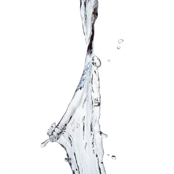 Plusk wody na białym backround — Zdjęcie stockowe