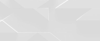 Beyaz Geniş Fütüristik Arka Plan (3d resim)