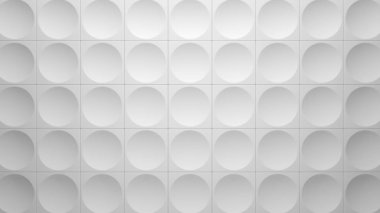 White Concave Hemisphere Tiled Background (3D Illustration) clipart