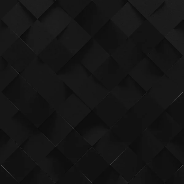 Schwarzer quadratischer gekachelter Hintergrund (3d Illustration) — Stockfoto