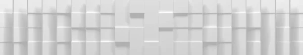 Brede witte kubus achtergrond (website hoofd) (3D illustratie) — Stockfoto