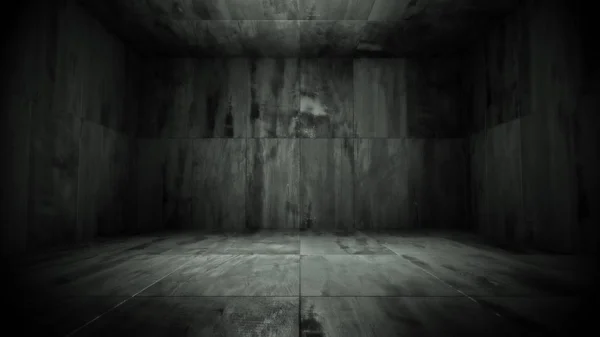 暗い部屋の背景(3Dイラスト) — ストック写真