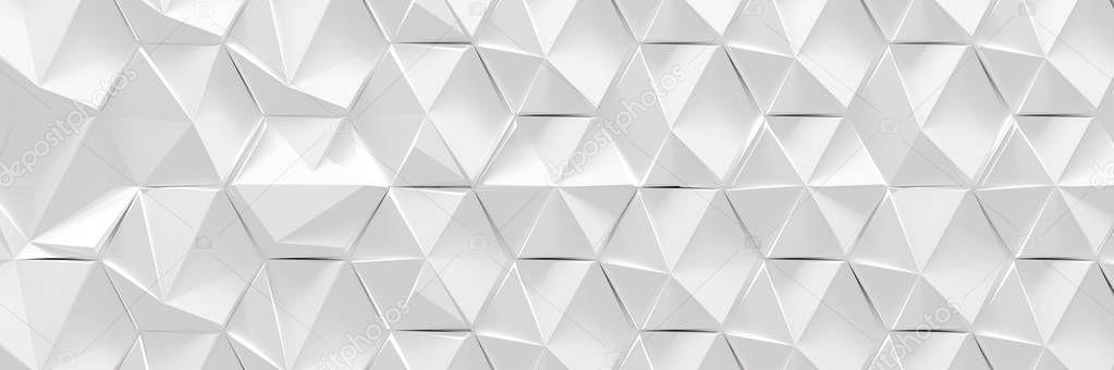 White Wide Futuristic Background (Website Head) (3d illustration)