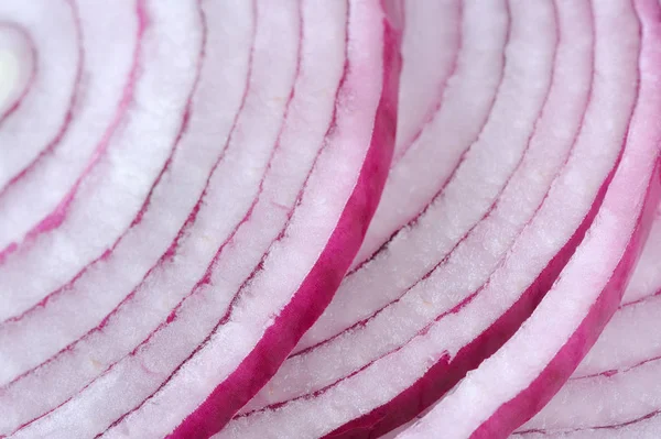 Sliced Fresh Red Onion Macro — Stock Photo, Image