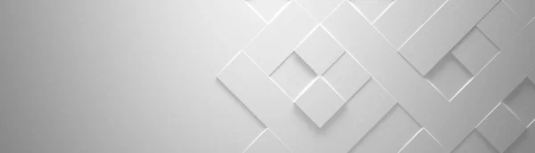 Wide White Geometric Background Copy Space Website Head Illustration — стокове фото