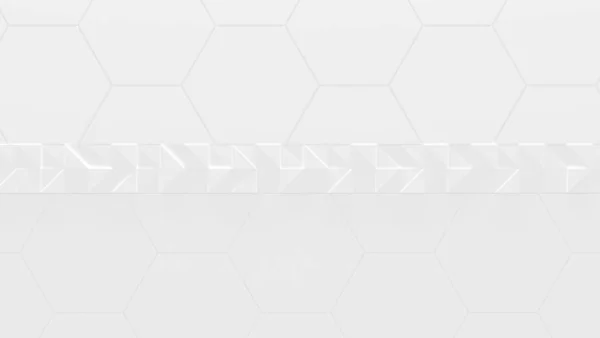 Fundo futurista hexágono com linha abstrata triangular (ilustração 3d ) — Fotografia de Stock