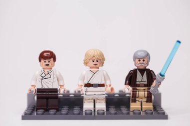 Rusya, 16 Mayıs 2018. Oluşturucu Lego Star Wars. Çeşitli mini-rakamları farklı bölümleri destan