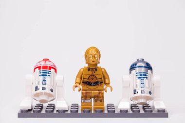 Rusya, 16 Mayıs 2018. Oluşturucu Lego Star Wars. Çeşitli mini-rakamları farklı bölümleri destan