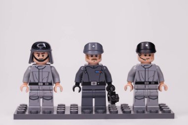 Rusya, 16 Mayıs 2018. Oluşturucu Lego Star Wars. Çeşitli mini-rakamları farklı bölümleri destan