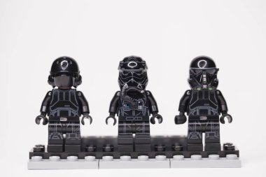 Rusya, 16 Mayıs 2018. Oluşturucu Lego Star Wars. Çeşitli mini-rakamları farklı bölümleri destan