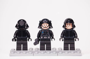 Rusya, 16 Mayıs 2018. Oluşturucu Lego Star Wars. Çeşitli mini-rakamları farklı bölümleri destan