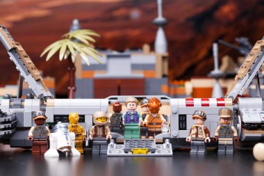 Rusya, 16 Mayıs 2018. Oluşturucu Lego Star Wars. Bölüm VII, Prenses Leia ve genel Akbar - mon-eden ve filo komutanı