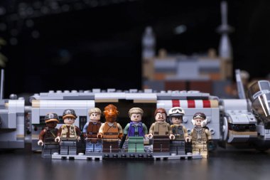 Rusya, 16 Mayıs 2018. Oluşturucu Lego Star Wars. Bölüm VII, Prenses Leia ve genel Akbar - mon-eden ve filo komutanı